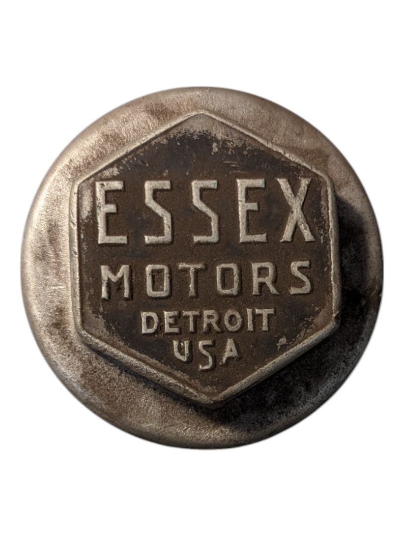 Vintage 20's 30's Essex Motors Detroit USA Threaded Screw-on Hubcap Nut