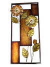 Pair of Metal Flower Wall Hangings 13 1/2" x 28 1/2" (P)