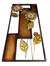 Pair of Metal Flower Wall Hangings 13 1/2" x 28 1/2" (P)