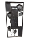Pair of Metal Flower Wall Hangings 13 1/2" x 28 1/2" (P)