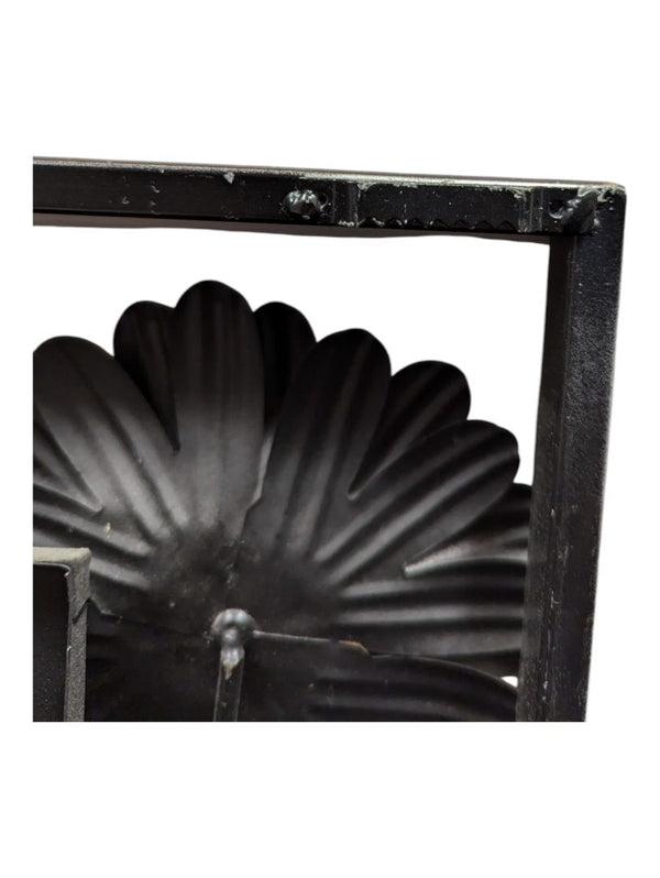 Pair of Metal Flower Wall Hangings 13 1/2" x 28 1/2" (P)