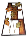 Pair of Metal Flower Wall Hangings 13 1/2" x 28 1/2" (P)