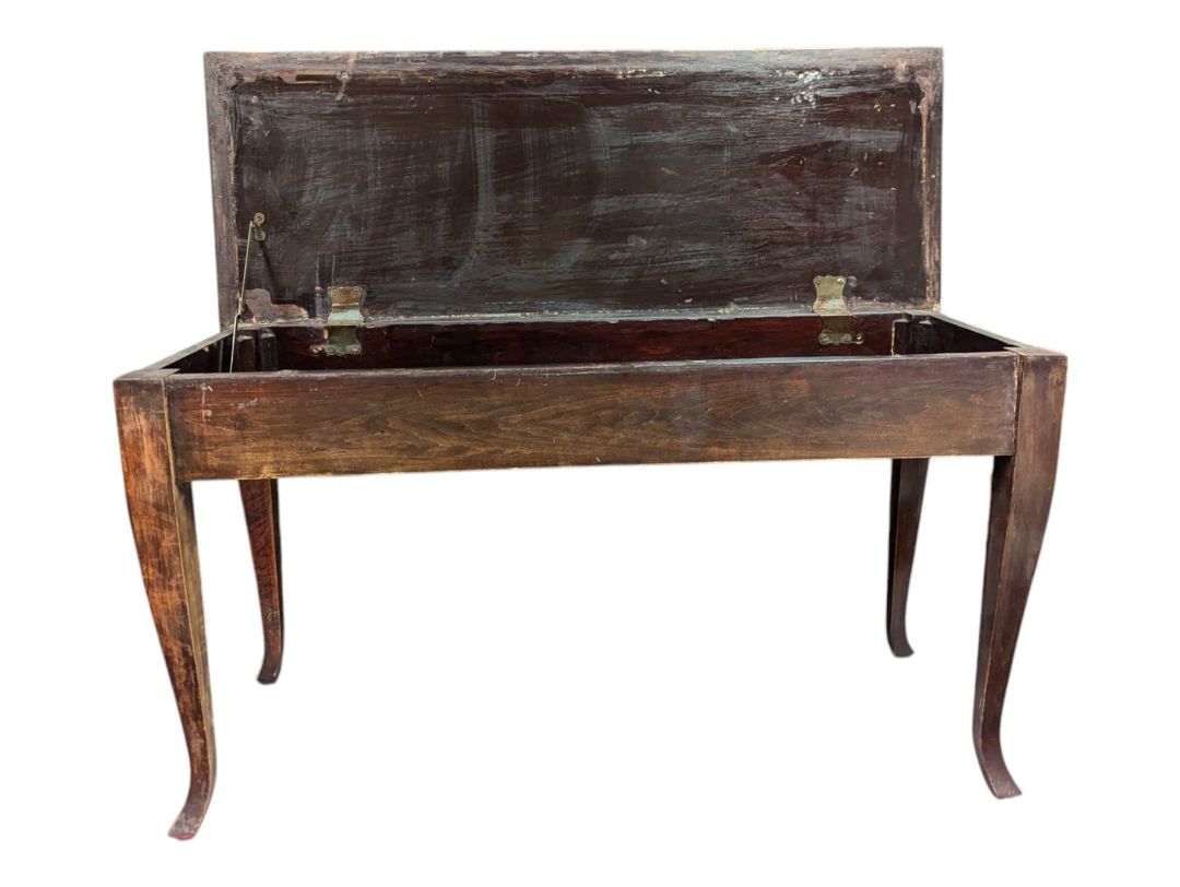 Large Wooden Piano Bench 37