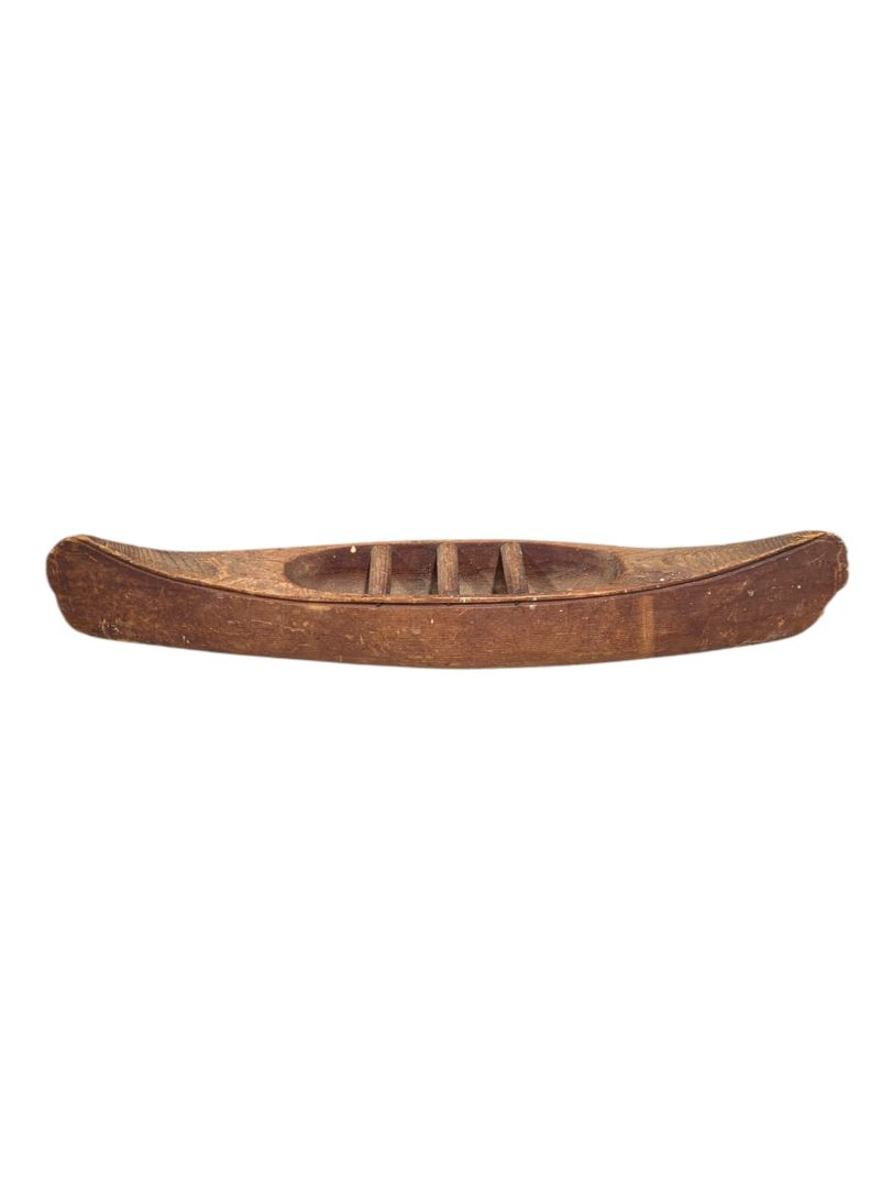 Wooden Dugout Canoe Model
