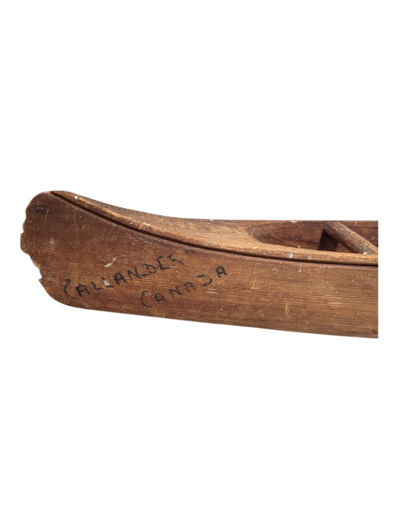 Wooden Dugout Canoe Model