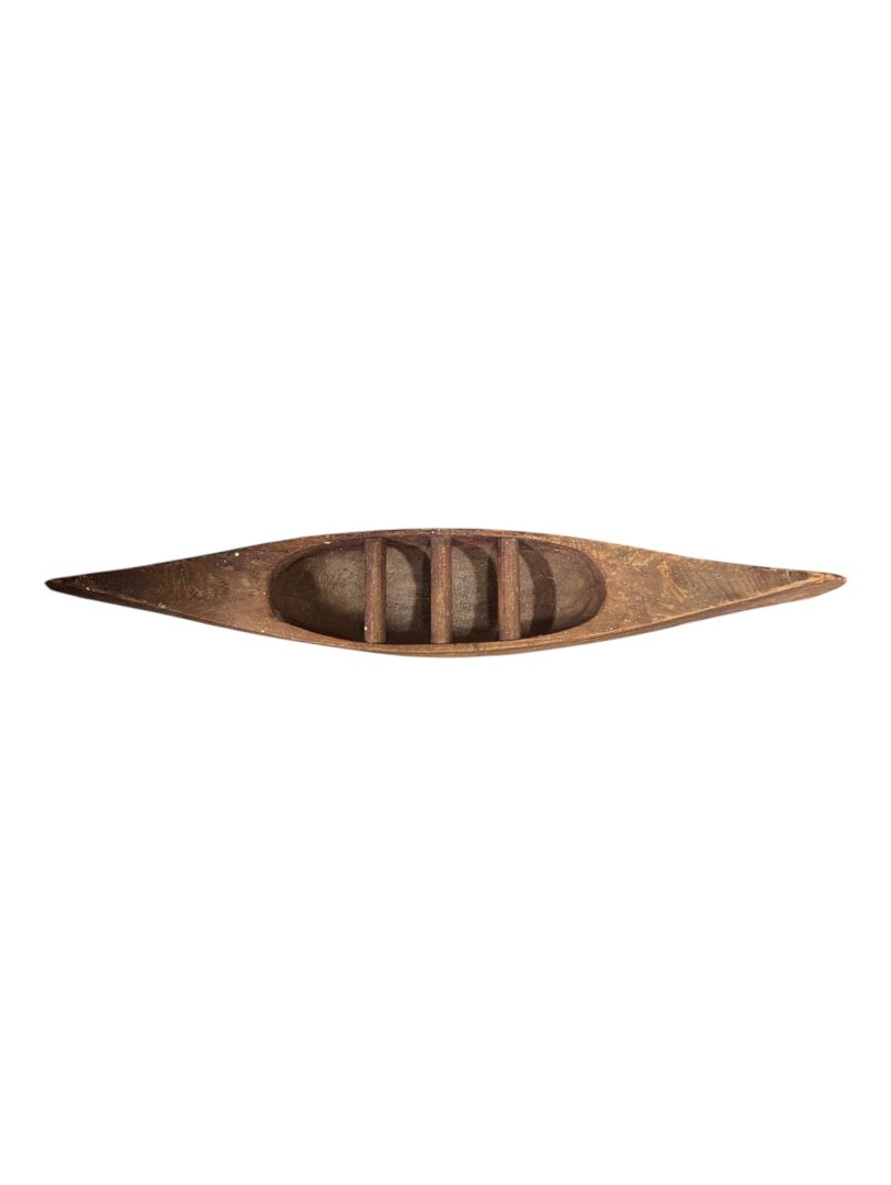 Wooden Dugout Canoe Model