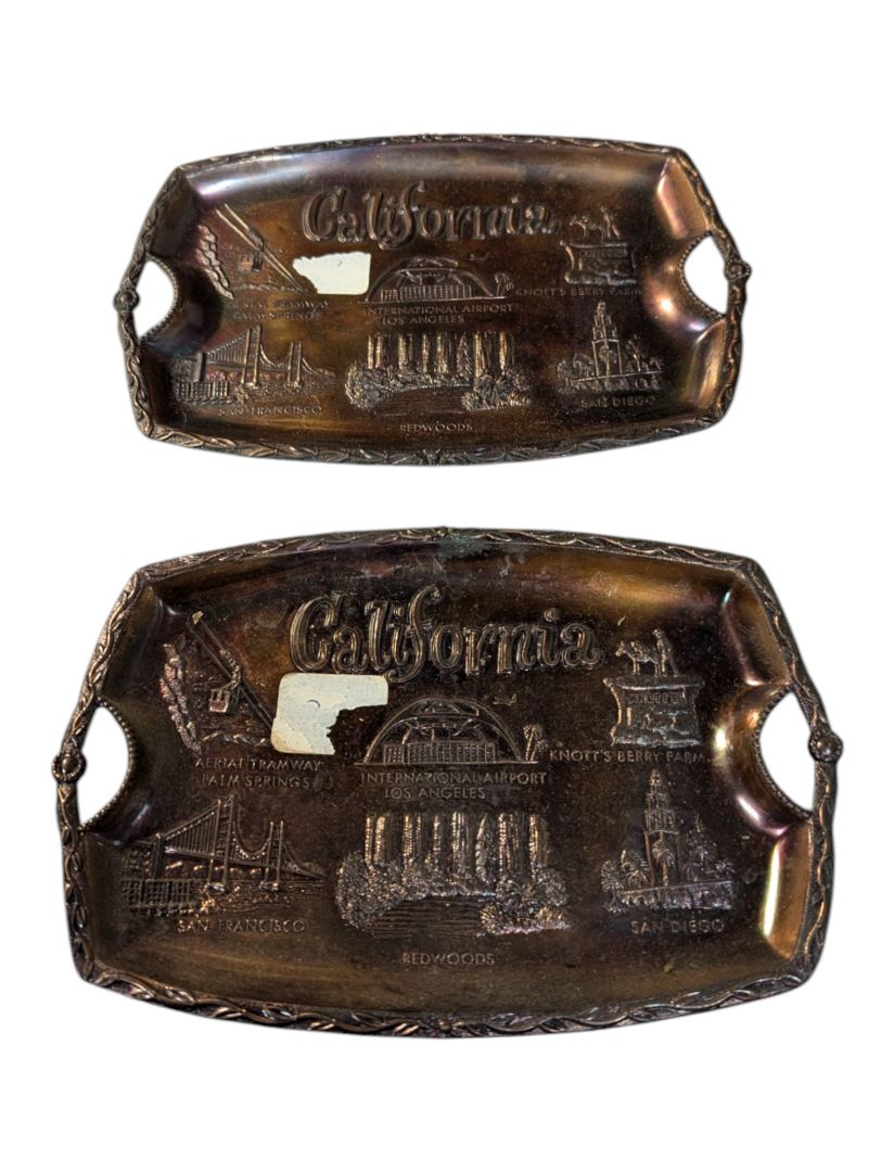 Pair of Copper California Trays
