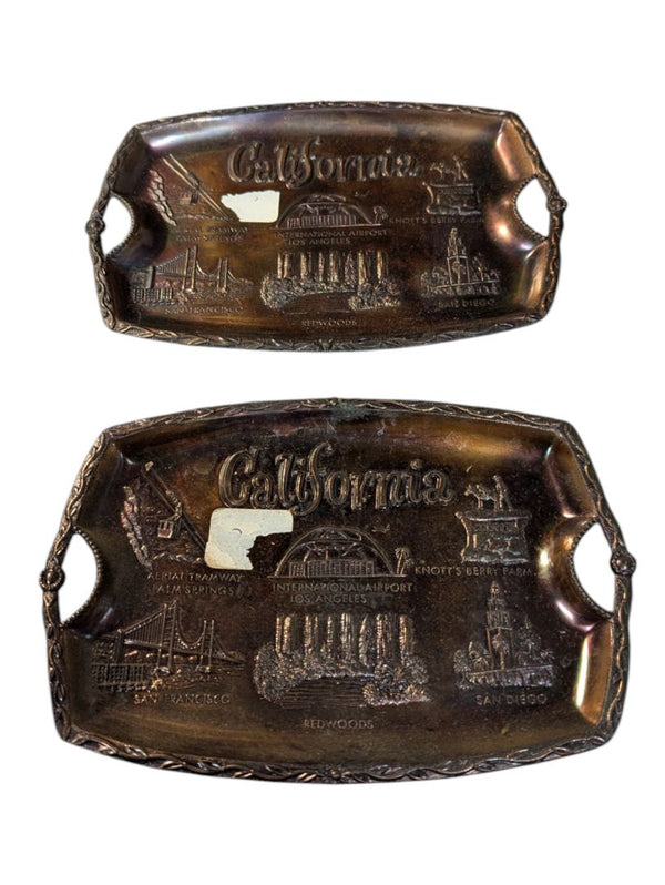 Pair of Copper California Trays