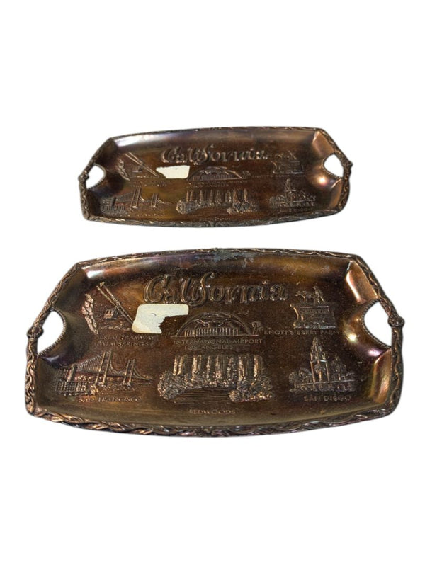 Pair of Copper California Trays