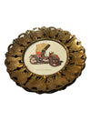 4 Car Prints with Metal Wall Plaque Frames