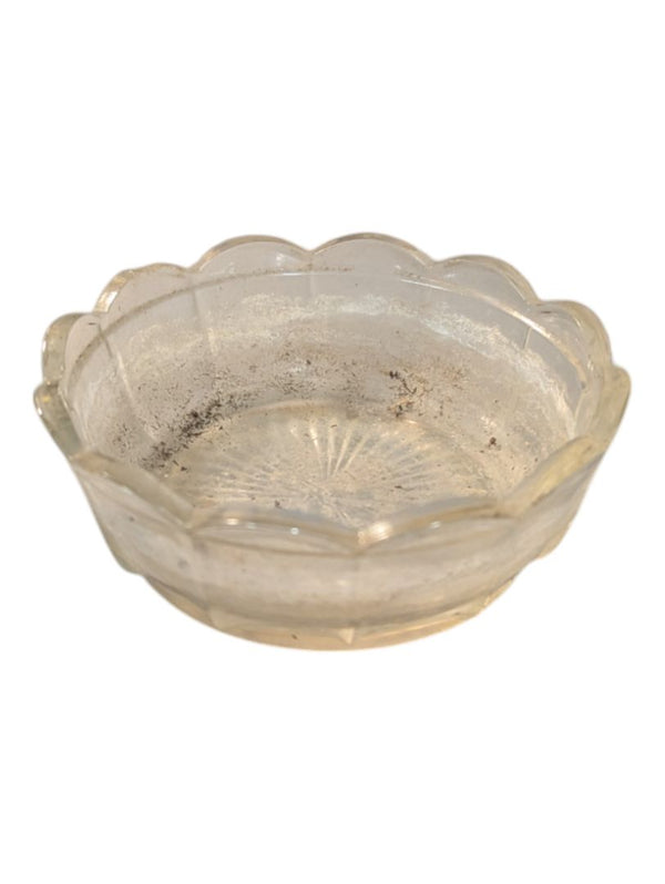 Small Glass Bowl with Scalloped Edge