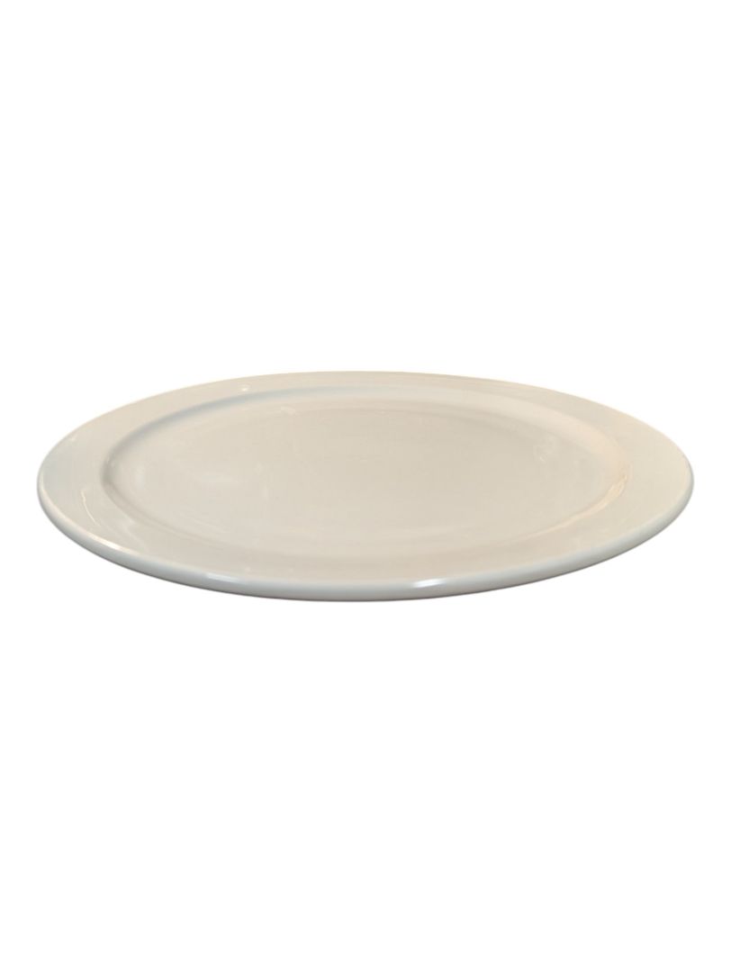 Set of 14 White Ceramic Plates