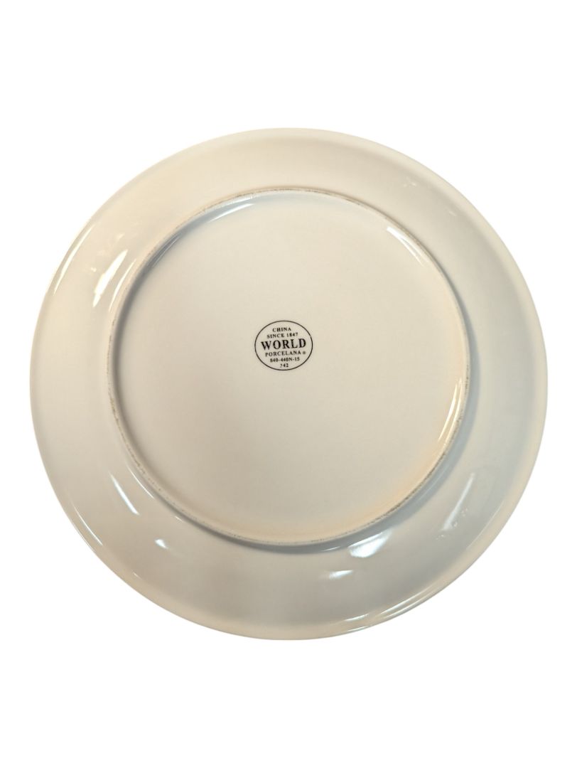 Set of 14 White Ceramic Plates