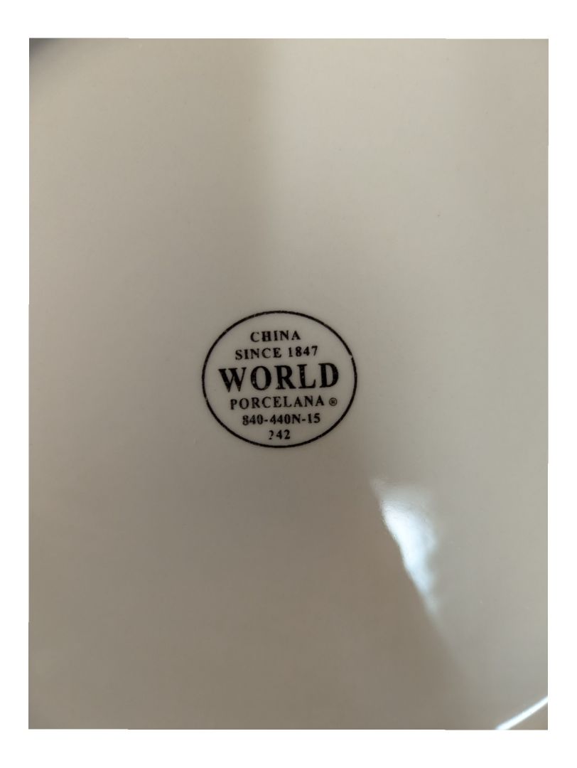 Set of 14 White Ceramic Plates