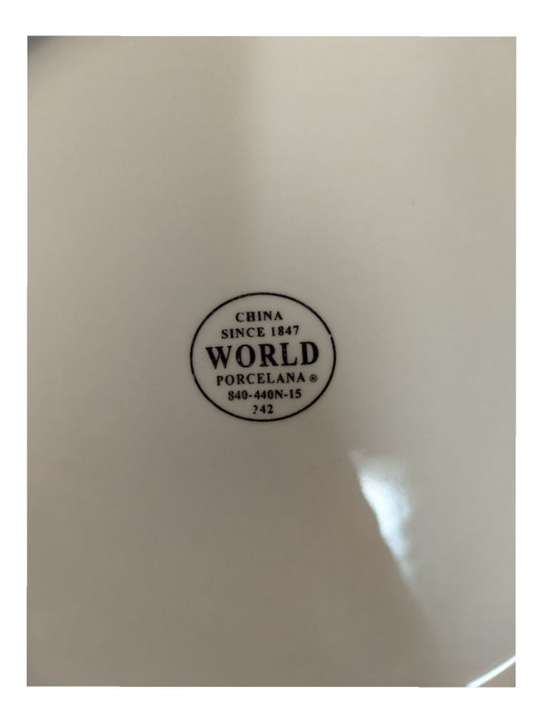 Set of 14 White Ceramic Plates