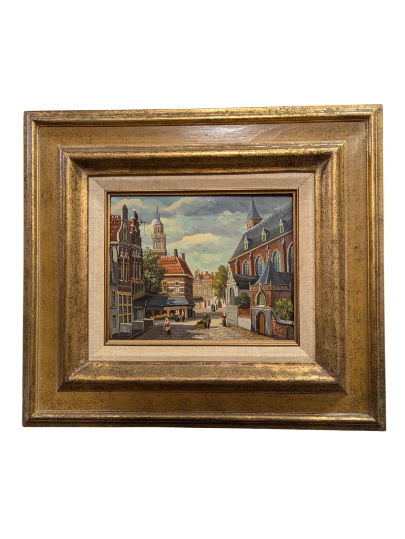 Painting of a Belguim Village 16