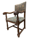 Circa 1850s, Handcrafted Louis 14th Needle Point Tapestry Chair