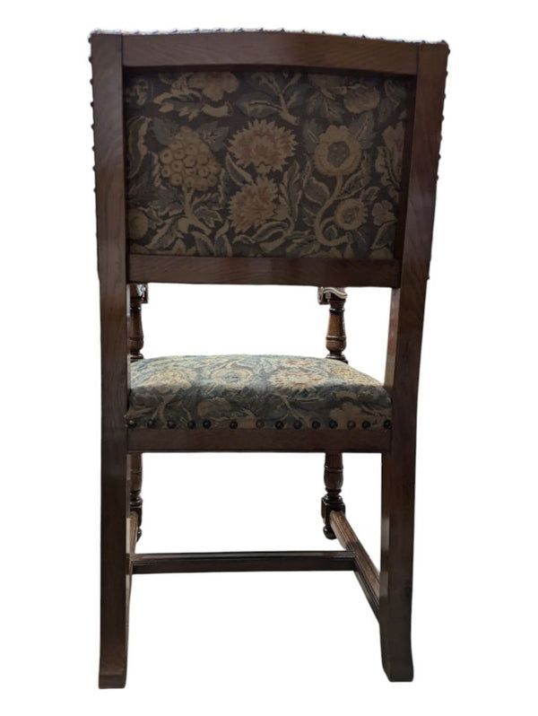 Circa 1850s, Handcrafted Louis 14th Needle Point Tapestry Chair