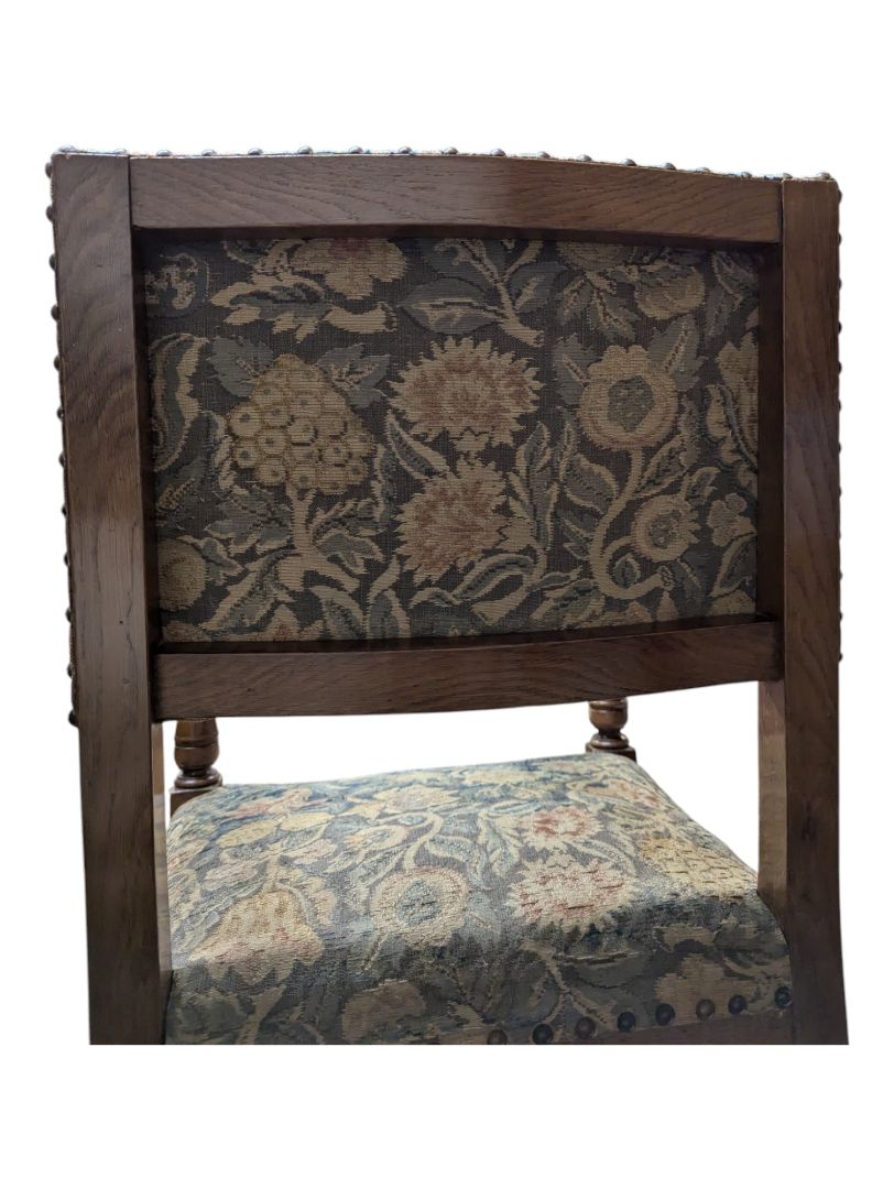 Circa 1850s, Handcrafted Louis 14th Needle Point Tapestry Chair