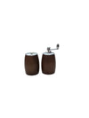 Wood barrel salt and pepper shakers
