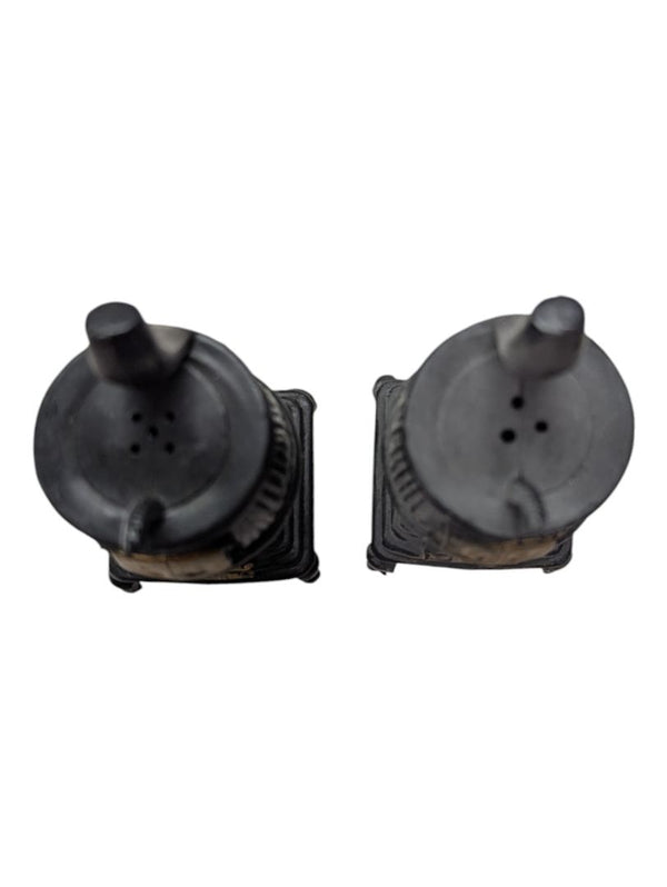 Woodstove salt and pepper shakers