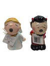 "Mwah Devil and Angel" salt and pepper shakers