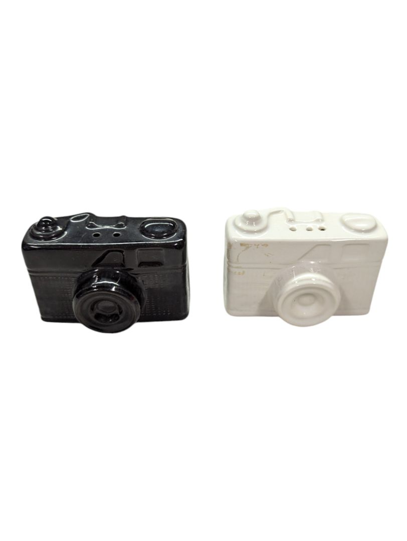 Camera salt and pepper shakers