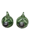 Green Glass Bottle salt and pepper shakers