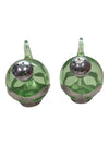 Green Glass Bottle salt and pepper shakers