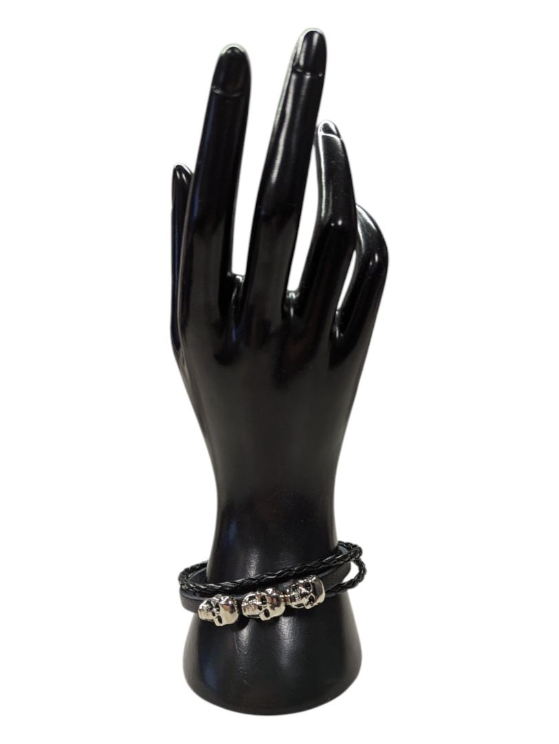 Leather Skull Bracelet