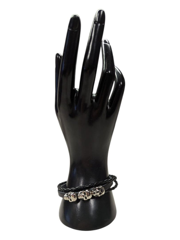Leather Skull Bracelet