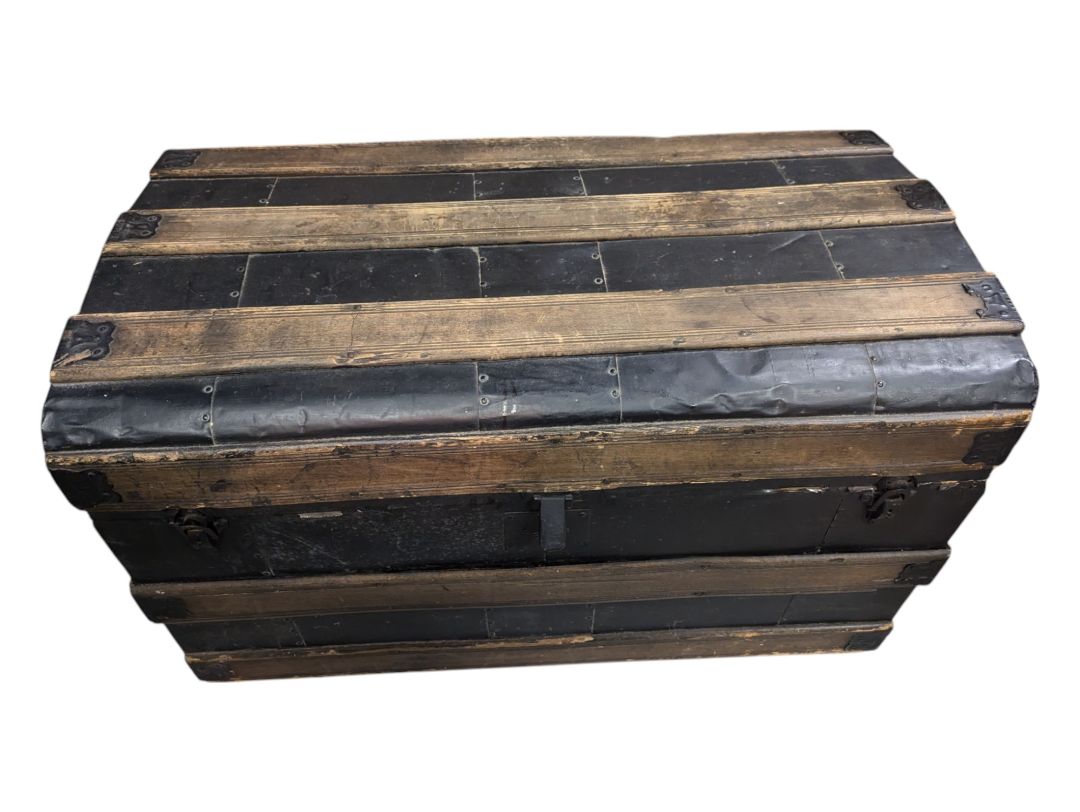 Antique Wooden Steam Trunk