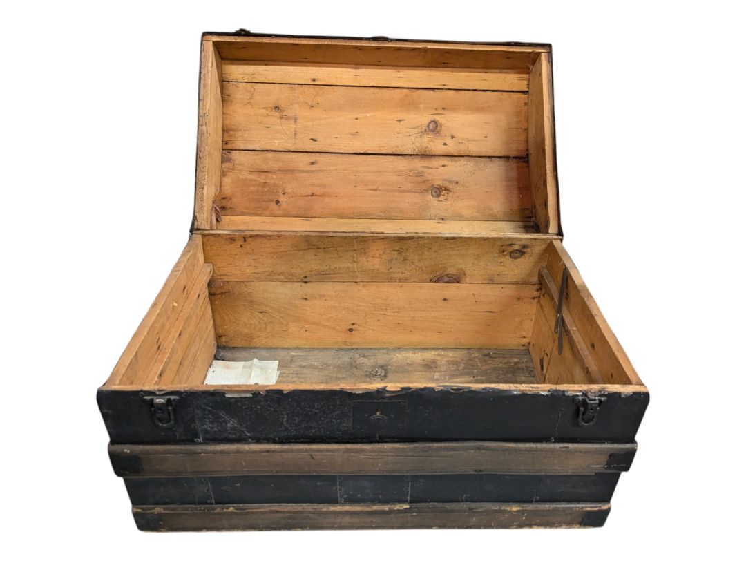 Antique Wooden Steam Trunk