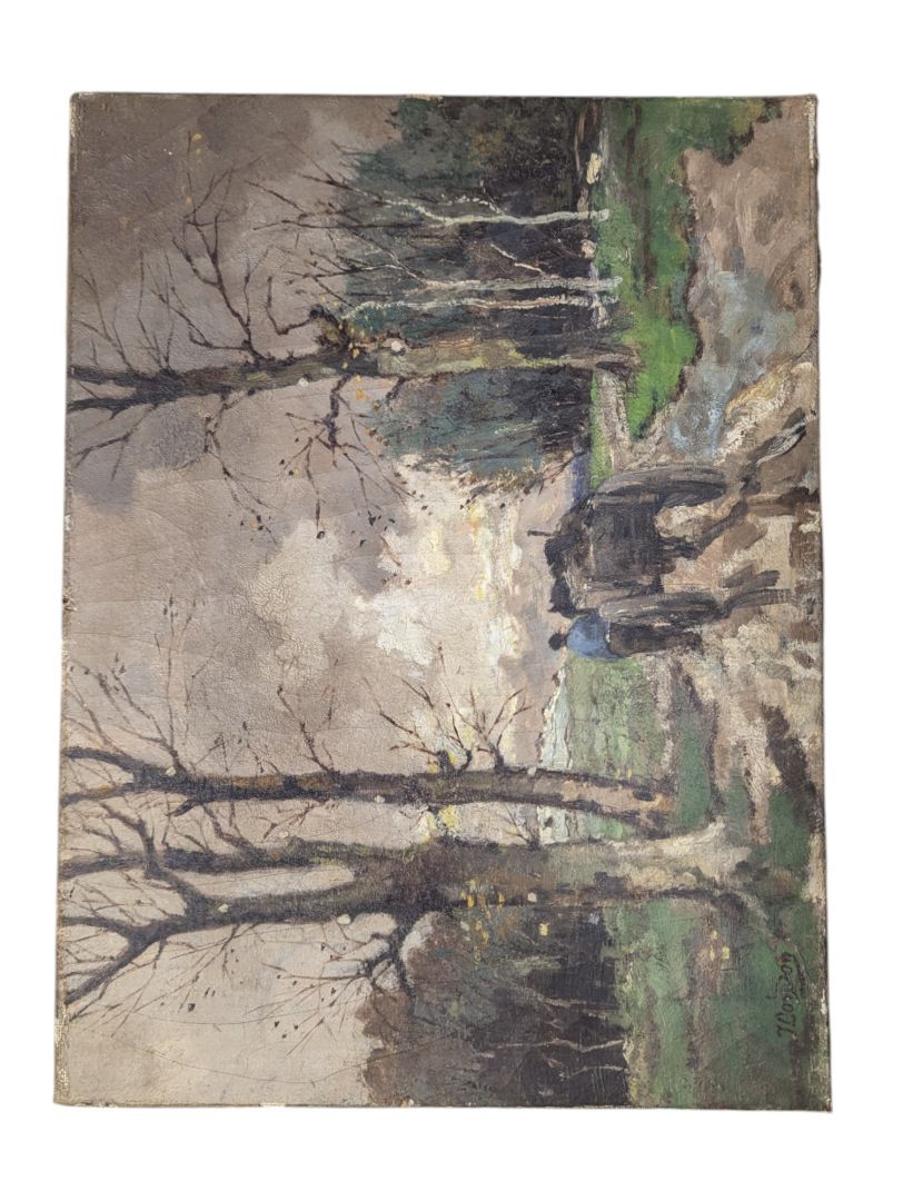Painting of Farmer with Wagon 20