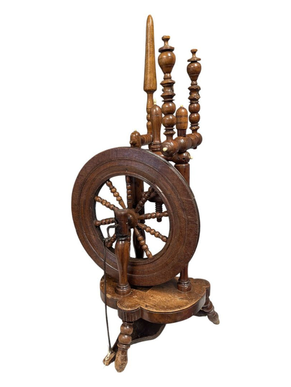 Antique Castle Style Spinning Wheel
