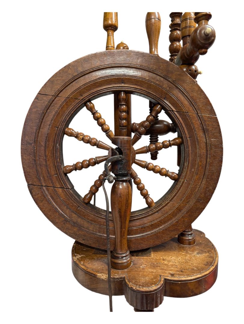 Antique Castle Style Spinning Wheel