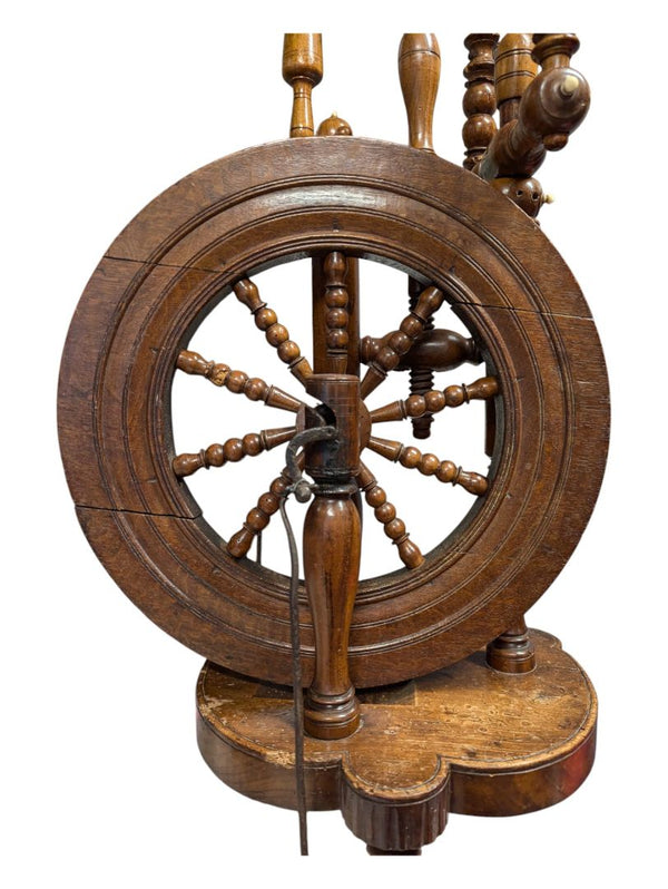 Antique Castle Style Spinning Wheel