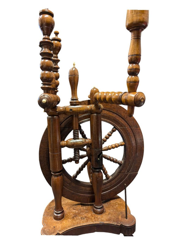 Antique Castle Style Spinning Wheel