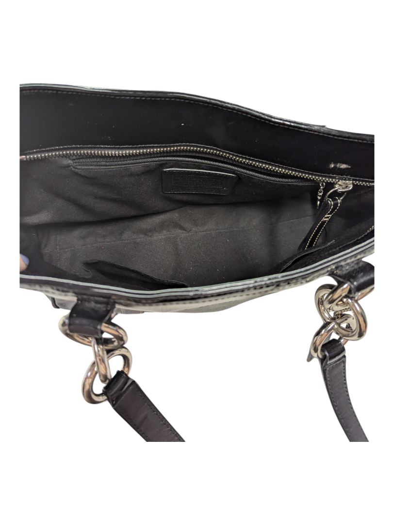 Coach Black Patent Leather Double Handle Bag