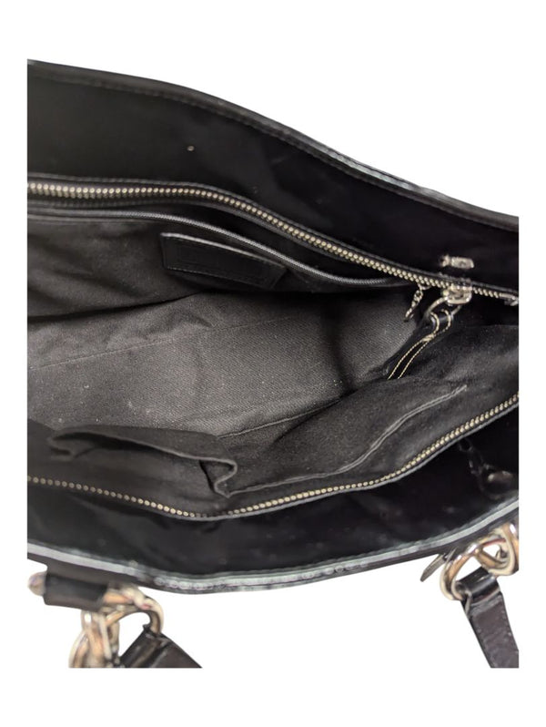 Coach Black Patent Leather Double Handle Bag