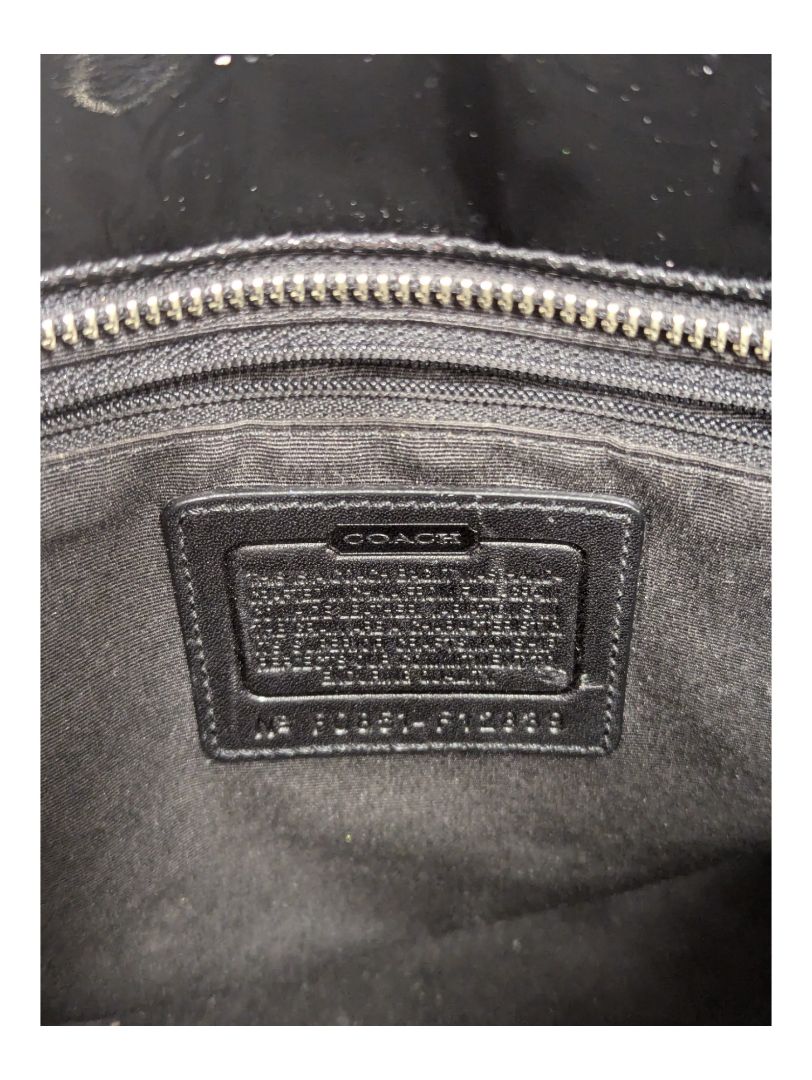 Coach Black Patent Leather Double Handle Bag