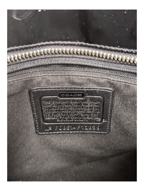 Coach Black Patent Leather Double Handle Bag
