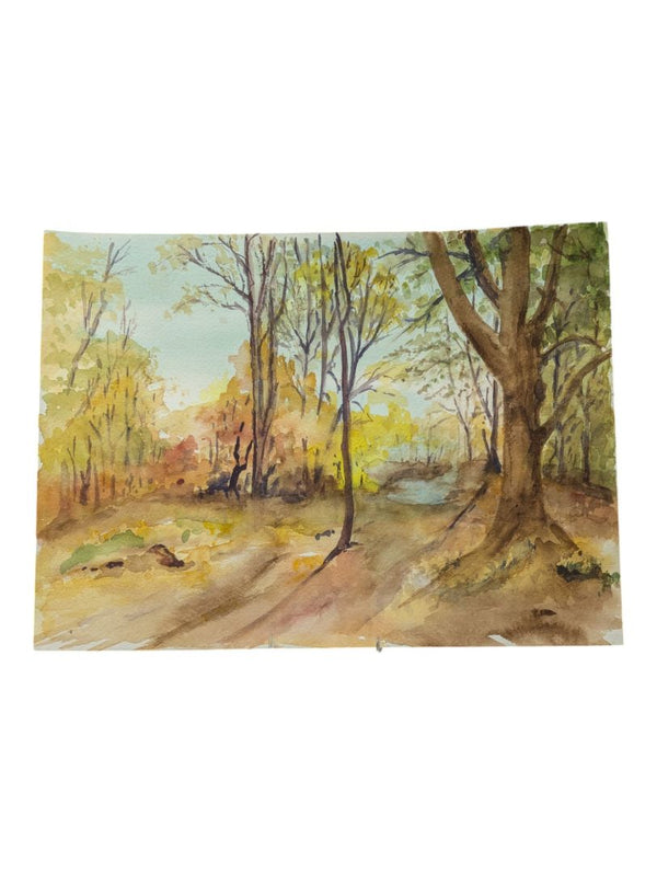 Watercolour Painting of a Maple Forest 9" x 12" (P)