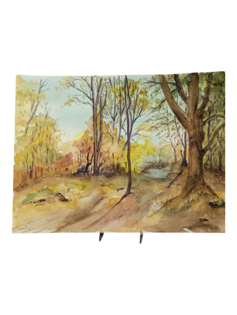 Watercolour Painting of a Maple Forest 9
