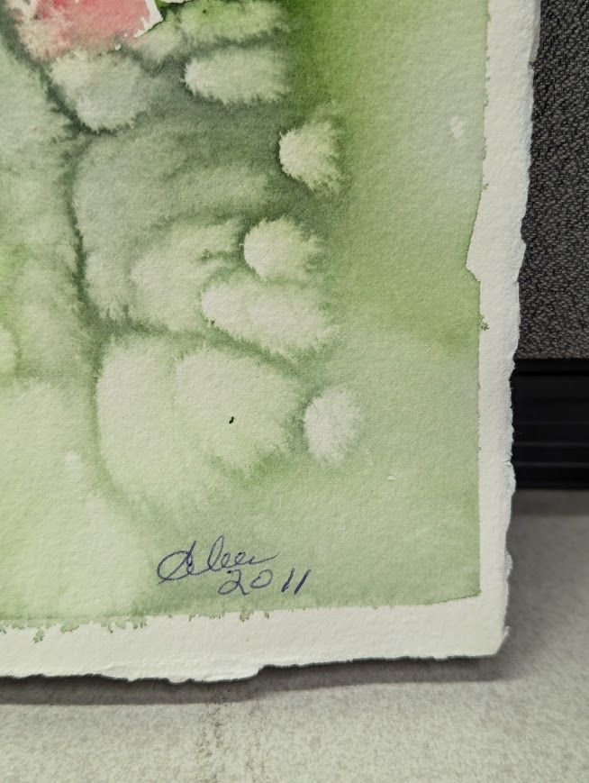 Watercolour Painting of a Rose Bush 11