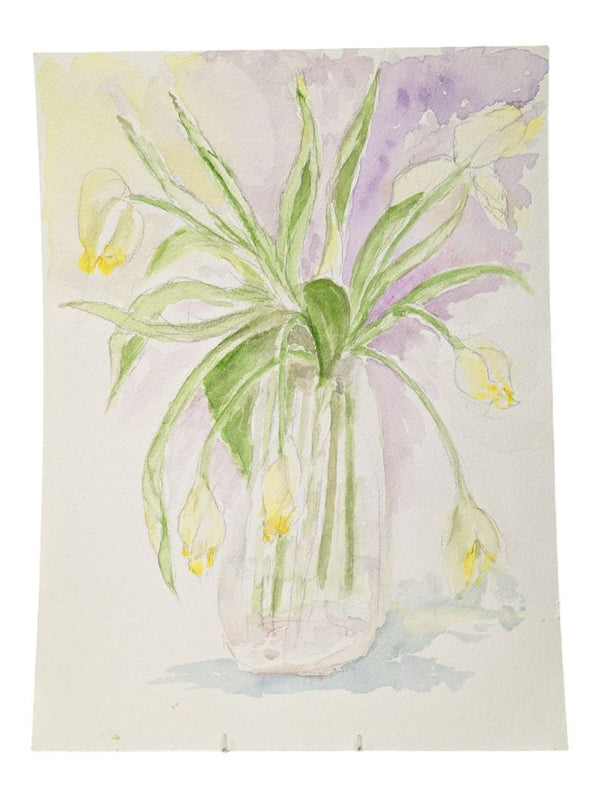 Watercolour Painting of a Tulip Vase 9" x 12" (P)