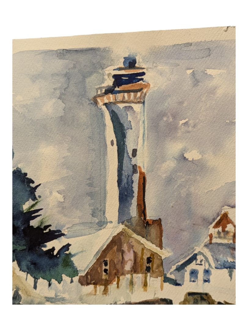 Watercolour Painting of a Lighthouse 12