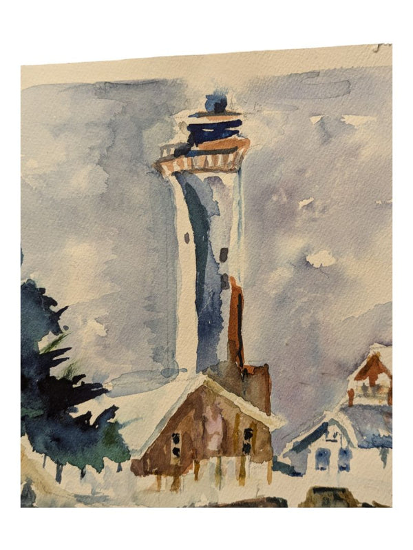 Watercolour Painting of a Lighthouse 12" x 16" (P)