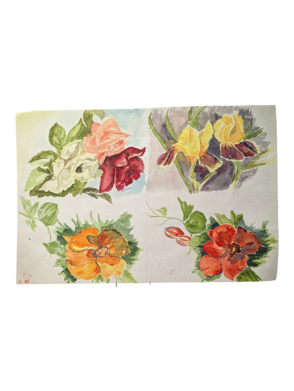 Watercolour Painting of Assorted Flowers 12" x 18" (P)