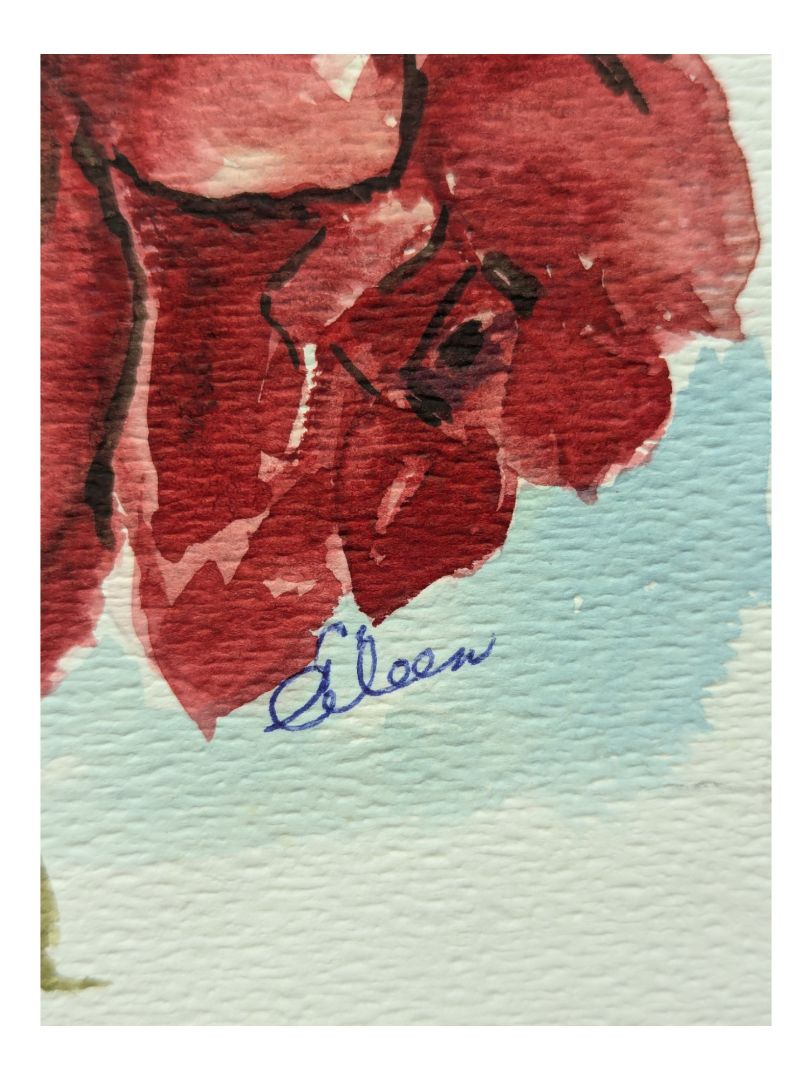 Watercolour Painting of Assorted Flowers 12